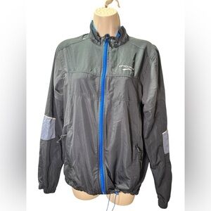 Brooks Shelter Tech Running Jacket Gray Blue Breathable Small Unisex